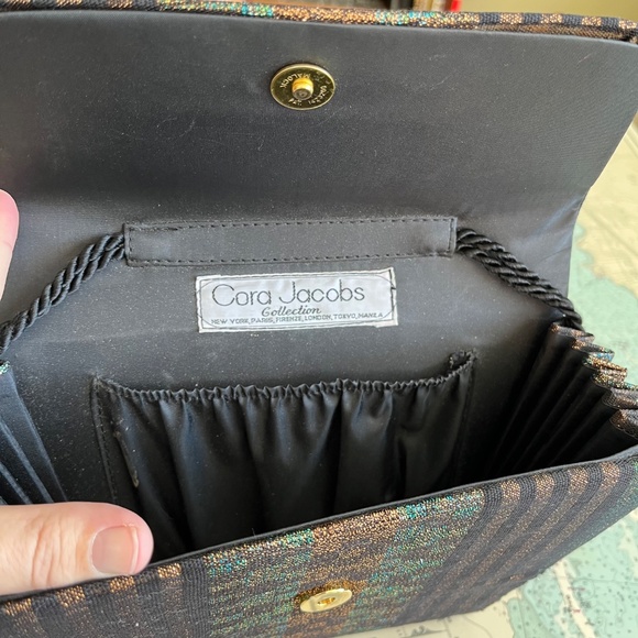 Vintage Cora Jacobs Black and Copper Purse - Picture 6 of 8